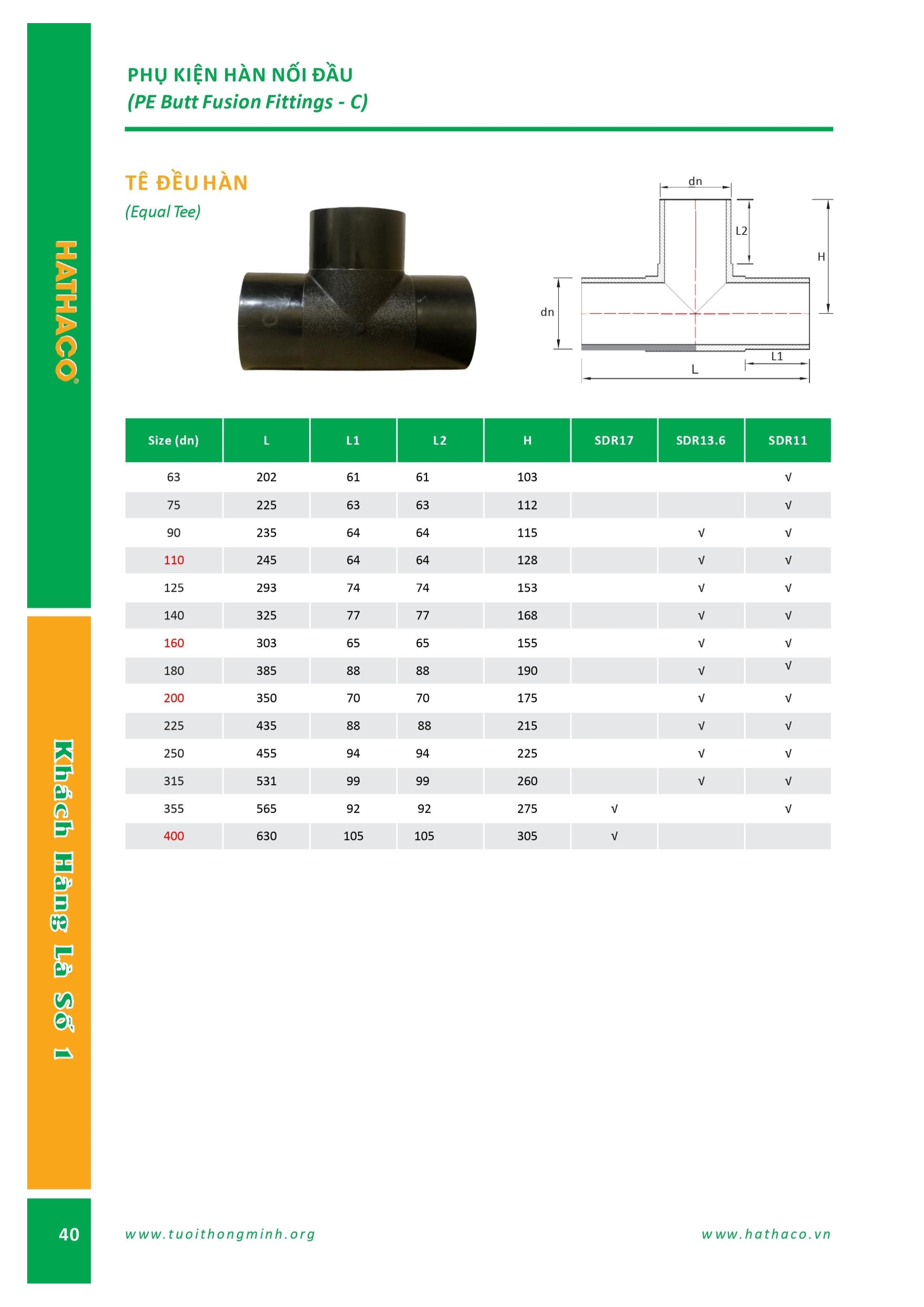 TÊ ĐỀU HÀN HDPE 1