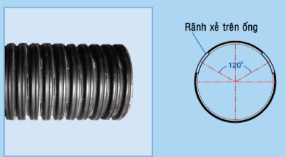 Ống gân thành đôi hdpe xẻ rãnh - Kiêu MP