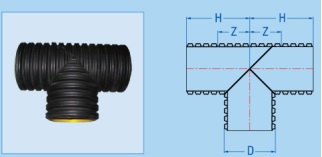 Tê ồng gân hdpe 2 lớp bình minh