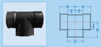 Tê ống gân 2 lớp hdpe bình minh