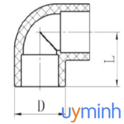 Co 90 độ HDPE hàn nối trong