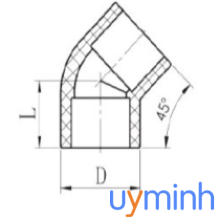 Co 45 độ HDPE hàn nối trong