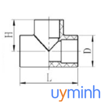 Tê đều HDPE hàn nối trong