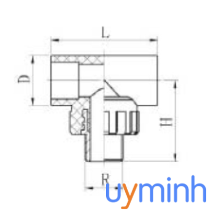 Tê ren ngoài HDPE hàn nối trong